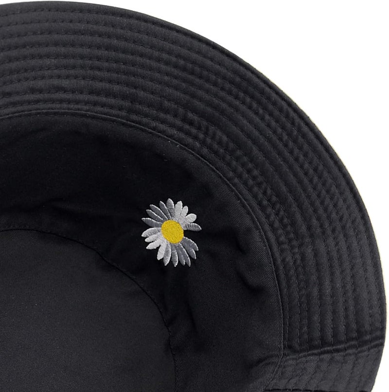 EYBF Flower Reversible Bucket Hat Cotton Summer Travel Beach Sun Hats Emboridery for Women Men - Image 5